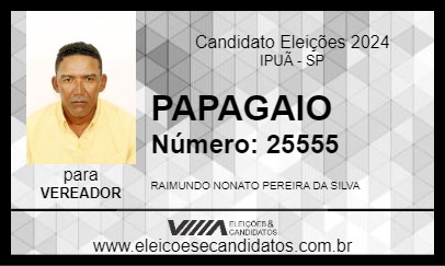 Candidato PAPAGAIO 2024 - IPUÃ - Eleições