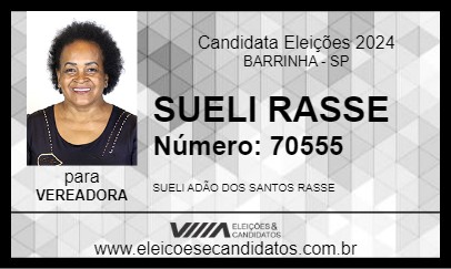 Candidato SUELI RASSE 2024 - BARRINHA - Eleições