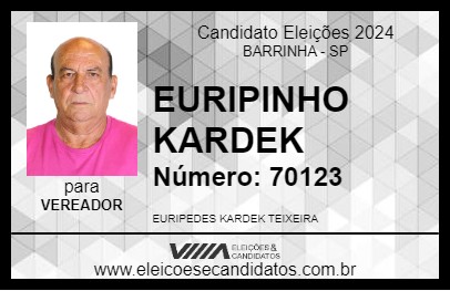 Candidato EURIPINHO KARDEK 2024 - BARRINHA - Eleições