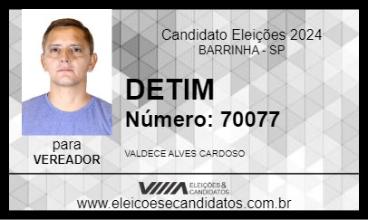 Candidato DETIM 2024 - BARRINHA - Eleições