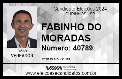 Candidato FABINHO DO MORADAS 2024 - OURINHOS - Eleições