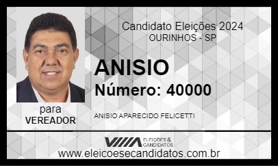 Candidato ANISIO FELICETTI 2024 - OURINHOS - Eleições