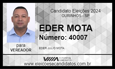 Candidato EDER MOTA 2024 - OURINHOS - Eleições