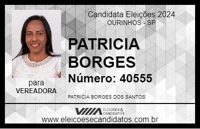 Candidato PATRICIA BORGES 2024 - OURINHOS - Eleições