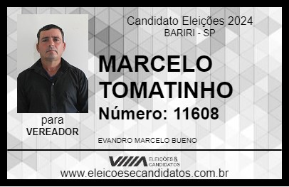 Candidato MARCELO TOMATINHO 2024 - BARIRI - Eleições