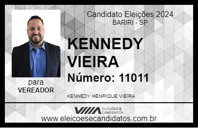 Candidato KENNEDY VIEIRA 2024 - BARIRI - Eleições