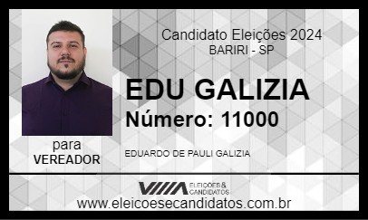 Candidato EDU GALIZIA 2024 - BARIRI - Eleições