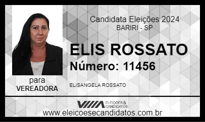 Candidato ELIS ROSSATO 2024 - BARIRI - Eleições