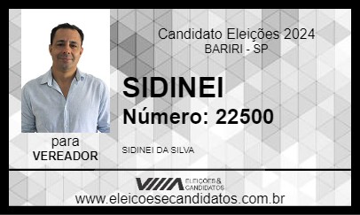 Candidato SIDINEI 2024 - BARIRI - Eleições