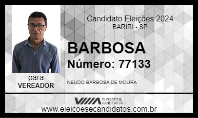 Candidato BARBOSA 2024 - BARIRI - Eleições