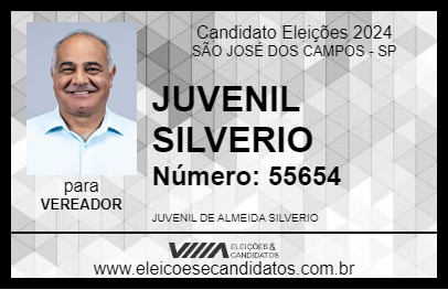 Candidato JUVENIL SILVERIO 2024 - SÃO JOSÉ DOS CAMPOS - Eleições