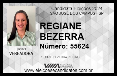 Candidato REGIANE BEZERRA 2024 - SÃO JOSÉ DOS CAMPOS - Eleições