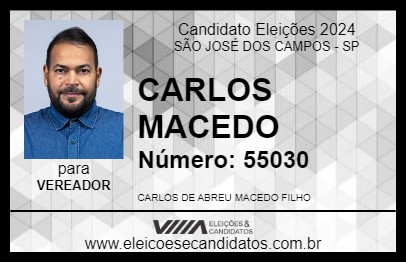 Candidato CARLOS MACEDO 2024 - SÃO JOSÉ DOS CAMPOS - Eleições