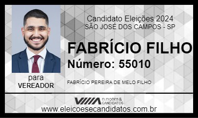 Candidato FABRÍCIO FILHO 2024 - SÃO JOSÉ DOS CAMPOS - Eleições