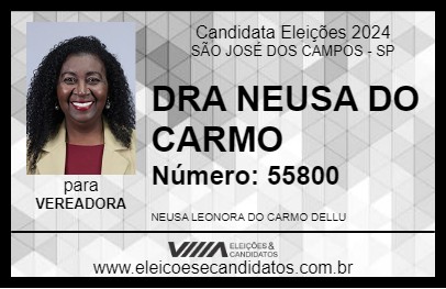 Candidato DRA NEUSA DO CARMO 2024 - SÃO JOSÉ DOS CAMPOS - Eleições