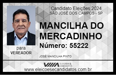 Candidato MANCILHA DO MERCADINHO 2024 - SÃO JOSÉ DOS CAMPOS - Eleições