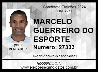 Candidato MARCELO GUERREIRO DO ESPORTE 2024 - CUNHA - Eleições