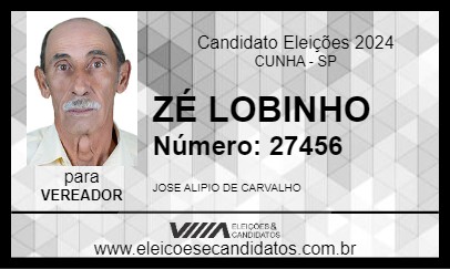 Candidato ZÉ LOBINHO 2024 - CUNHA - Eleições