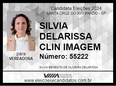 Candidato SILVIA DELARISSA CLIN IMAGEM 2024 - SANTA CRUZ DO RIO PARDO - Eleições