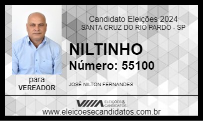 Candidato NILTINHO 2024 - SANTA CRUZ DO RIO PARDO - Eleições