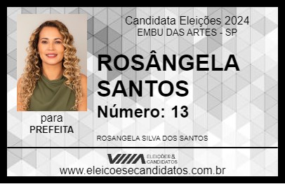 Candidato ROSÂNGELA SANTOS 2024 - EMBU DAS ARTES - Eleições