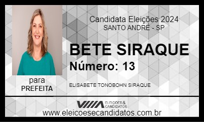 Candidato BETE SIRAQUE 2024 - SANTO ANDRÉ - Eleições