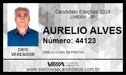 Candidato AURELIO ALVES 2024 - LIMEIRA - Eleições