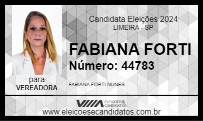 Candidato FABIANA FORTI 2024 - LIMEIRA - Eleições