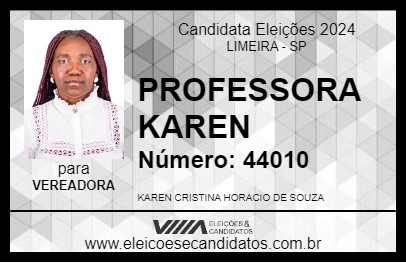 Candidato PROFESSORA KAREN 2024 - LIMEIRA - Eleições