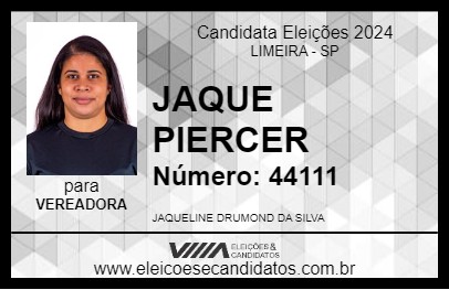 Candidato JAQUE PIERCER 2024 - LIMEIRA - Eleições