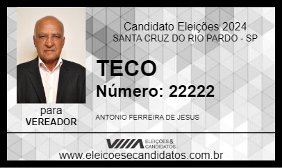 Candidato TECO 2024 - SANTA CRUZ DO RIO PARDO - Eleições