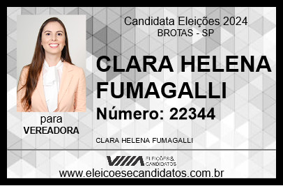 Candidato CLARA HELENA FUMAGALLI 2024 - BROTAS - Eleições