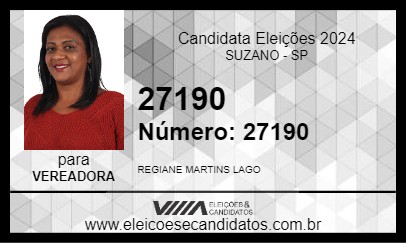 Candidato REGIANE GARI 2024 - SUZANO - Eleições