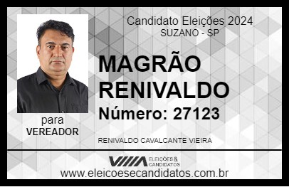 Candidato MAGRÃO RENIVALDO 2024 - SUZANO - Eleições