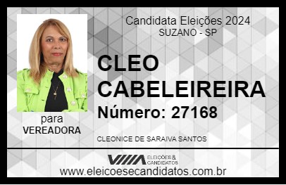 Candidato CLEO CABELEIREIRA 2024 - SUZANO - Eleições