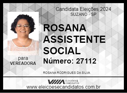 Candidato ROSANA ASSISTENTE SOCIAL 2024 - SUZANO - Eleições