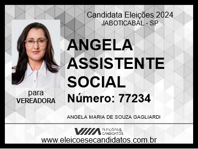 Candidato ANGELA ASSISTENTE SOCIAL 2024 - JABOTICABAL - Eleições