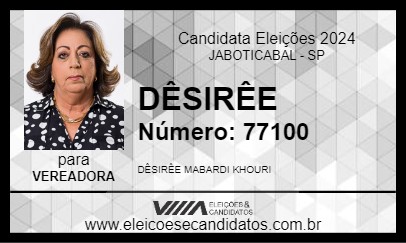 Candidato DÊSIRÊE 2024 - JABOTICABAL - Eleições