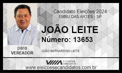 Candidato JOÃO LEITE 2024 - EMBU DAS ARTES - Eleições