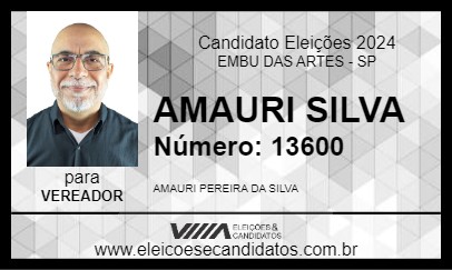 Candidato AMAURI SILVA 2024 - EMBU DAS ARTES - Eleições