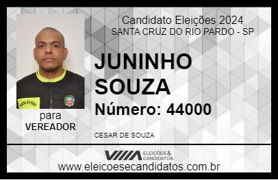 Candidato JUNINHO SOUZA 2024 - SANTA CRUZ DO RIO PARDO - Eleições