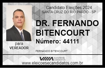 Candidato DR. FERNANDO BITENCOURT 2024 - SANTA CRUZ DO RIO PARDO - Eleições