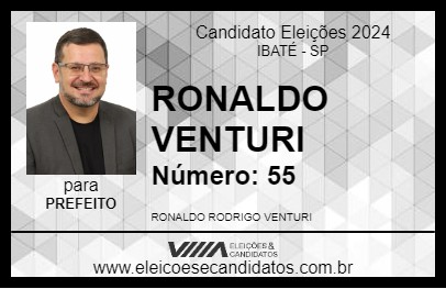 Candidato RONALDO VENTURI 2024 - IBATÉ - Eleições