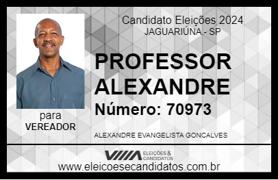 Candidato PROFESSOR ALEXANDRE 2024 - JAGUARIÚNA - Eleições