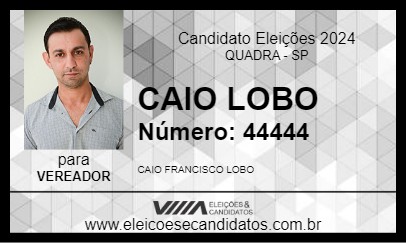 Candidato CAIO LOBO 2024 - QUADRA - Eleições