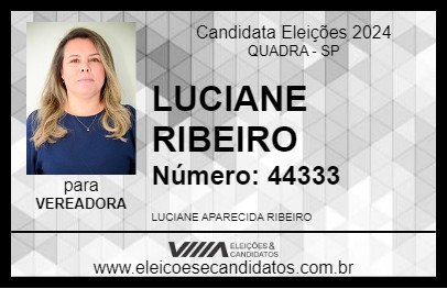 Candidato LUCIANE RIBEIRO 2024 - QUADRA - Eleições