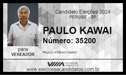 Candidato PAULO KAWAI 2024 - PERUÍBE - Eleições