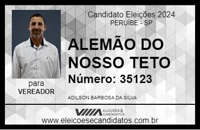 Candidato ALEMÃO DO NOSSO TETO 2024 - PERUÍBE - Eleições