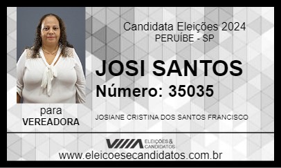 Candidato JOSI SANTOS 2024 - PERUÍBE - Eleições