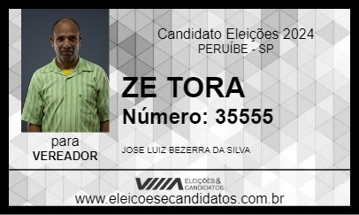 Candidato ZE TORA 2024 - PERUÍBE - Eleições